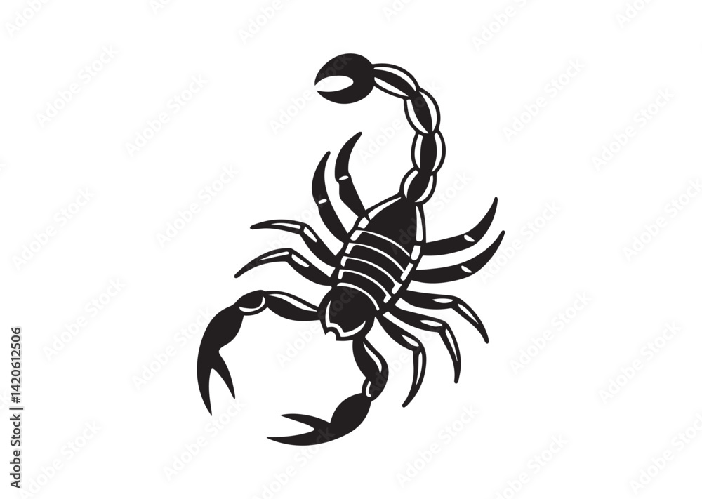 Fototapeta premium Scorpion silhouette vector