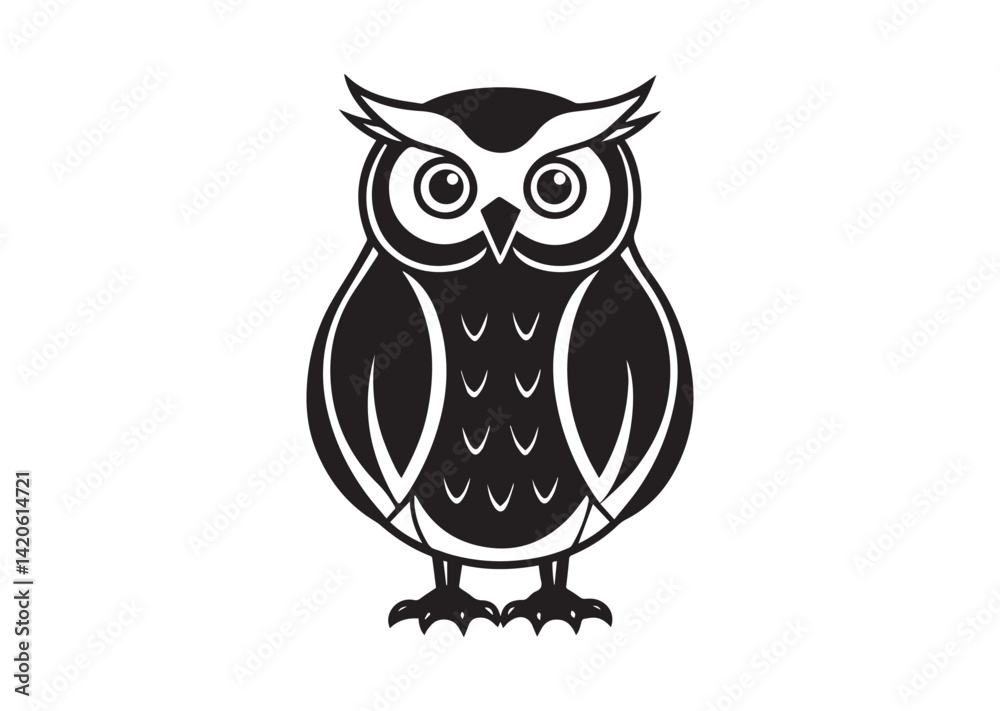 Fototapeta premium Owl silhouette vector
