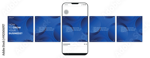 Linkedin carousel post design, Editable social media Instagram carousel post, Most engaging business carousel post, Template eps 10.