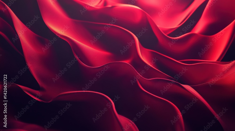 Obraz premium Rich Garnet Red Satin Fabric Texture Ultra HD Flowing Texture