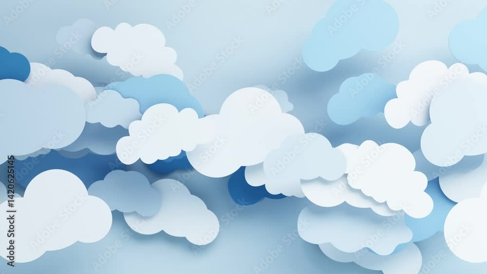 Floating whimsical clouds, a serene pattern for dreamlike designs and airy themes Floating whimsical clouds, a serene pattern for dreamlike designs and airy themes