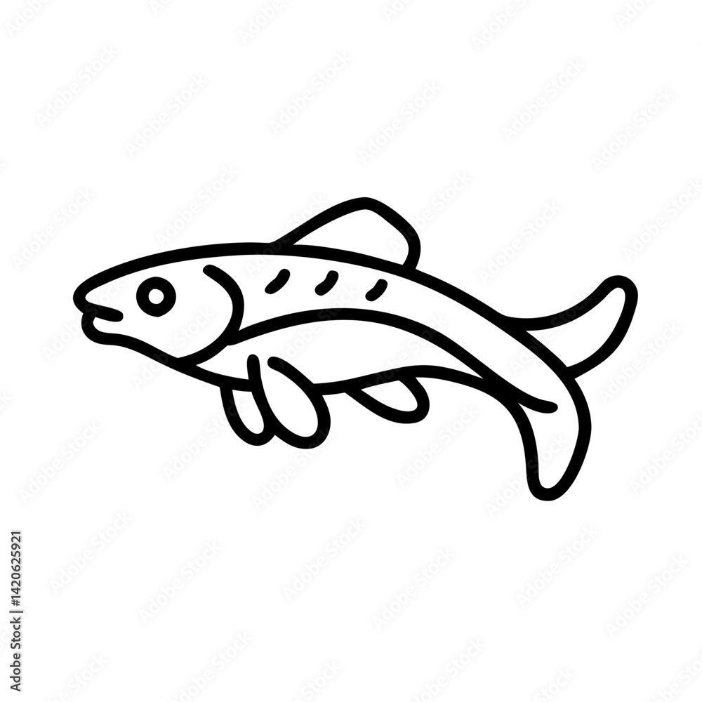 kuhli loach fish line drawn outline vector art - illustration kuhli loach fish, isolated transparent background kuhli loach fish line drawn outline vector art - illustration kuhli loach fish, isolated transparent background