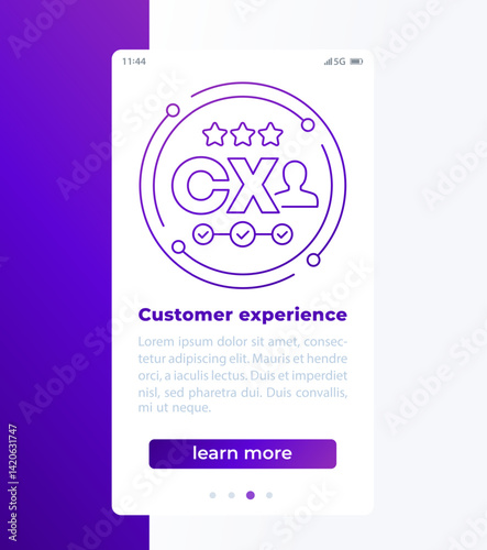 CX, Customer experience banner design