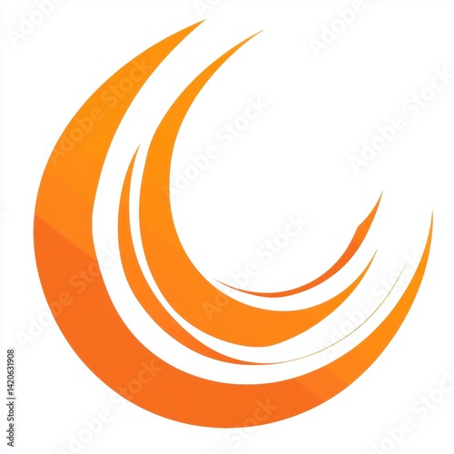 Free Download Dynamic and Vibrant Orange Abstract Curved Lines Design on White Background for Creative Graphic Projects and Artistic Presentations - GFXLoad