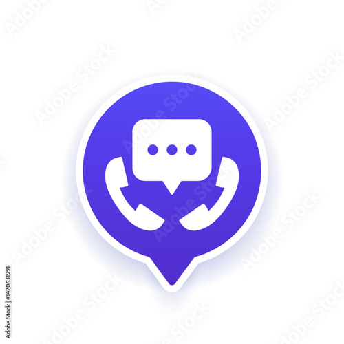 phone call, chat icon, vector design