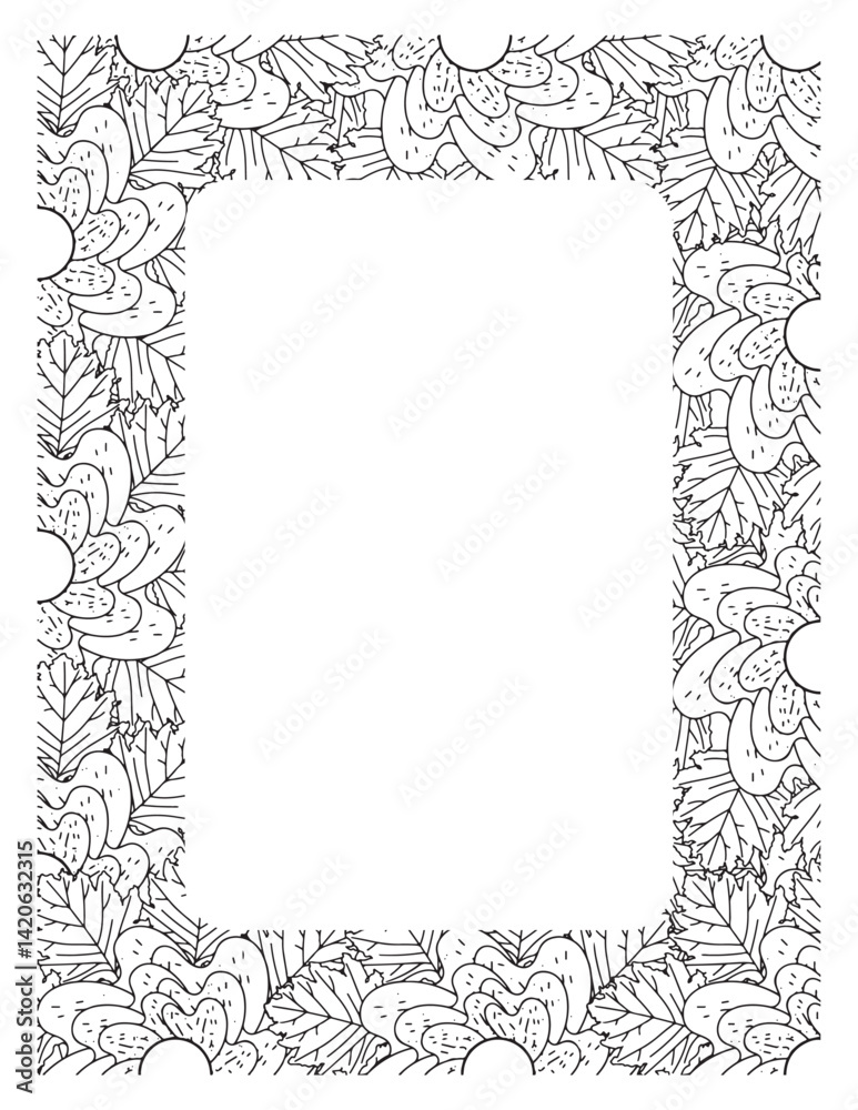 Fototapeta premium Flower Borders Coloring Books -KDP