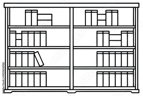 modern mahogany bookshelf set of 9 pieces