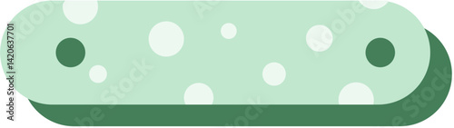 Adorable text box label with playful polka dots, ideal for headings, tags, or decorative design elements with a fun, cheerful vibe.