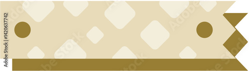 Adorable text box label with playful polka dots, ideal for headings, tags, or decorative design elements with a fun, cheerful vibe.