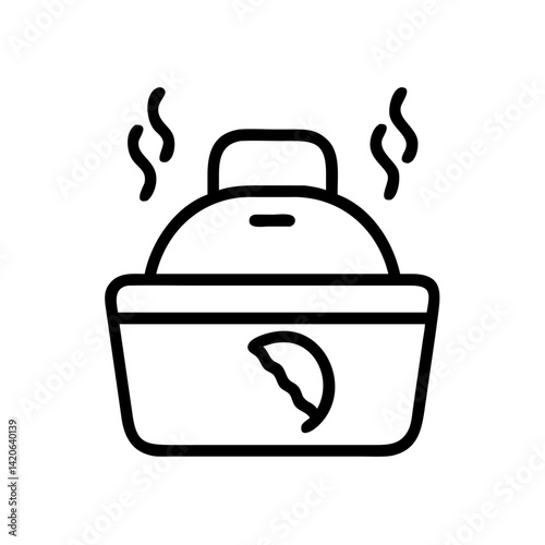 Street Corner Illustration Hot Dumplings in an Urban Food Delivery Scene