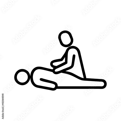 Relaxing Icon of Massage Therapy in Wellness Center Indoor Space Calm Environment