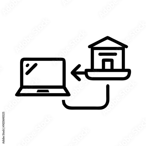 Digital Icon of Home Connectivity Remote Access Modern Lifestyle Technology Online Environment