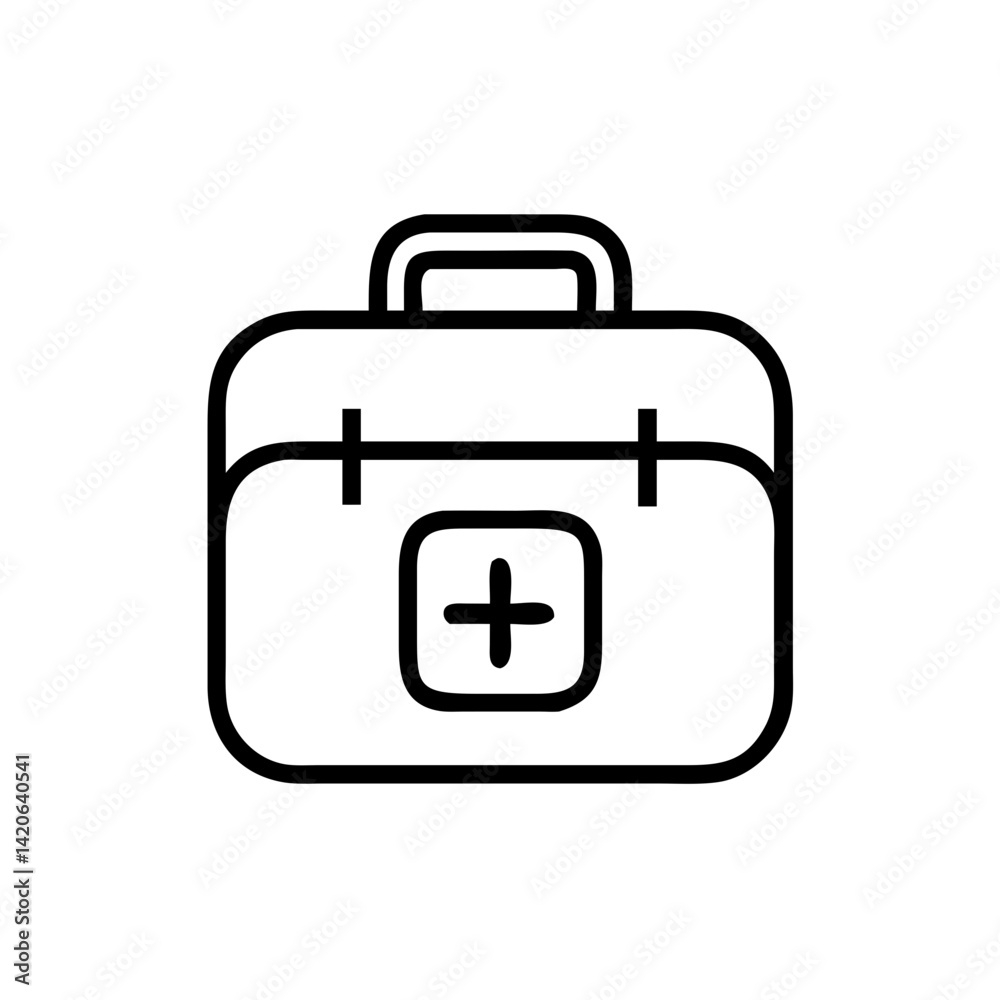 Emergency Icon First Aid Kit Essentials Health Awareness Safety Tips Home Setting Close-up View Emergency Icon First Aid Kit Essentials Health Awareness Safety Tips Home Setting Close-up View