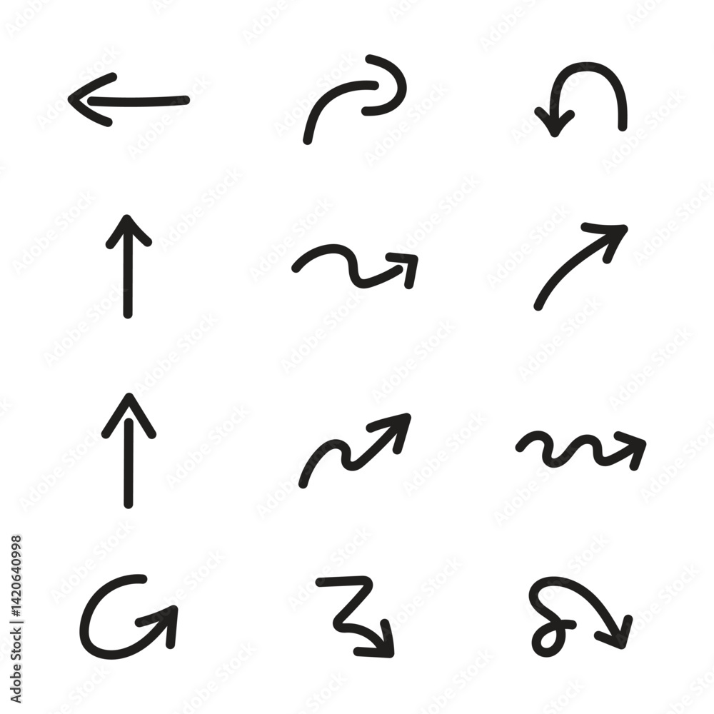 Vector Hand Drawn Arrow Collection Vector Hand Drawn Arrow Collection