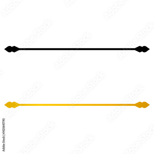 Simple black and gold page dividers