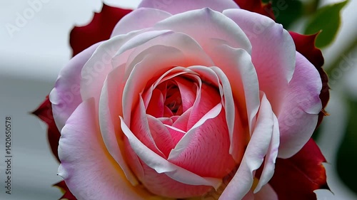 a rose blooming in full detail, captured with smooth, natural motion