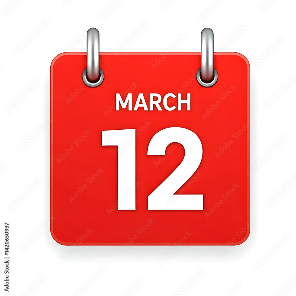 march 12 date on calendar
