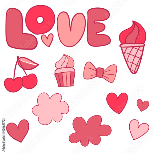 Cute love sticker
