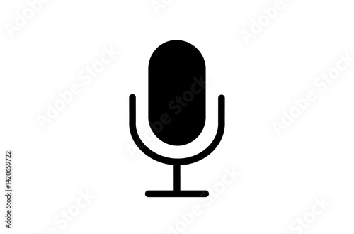 黒いマイクのアイコン