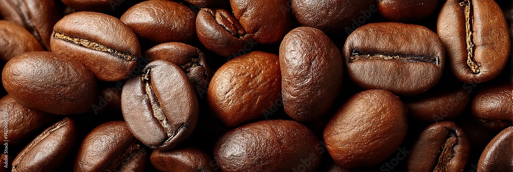 Fototapeta premium Close-up of roasted coffee beans (3)