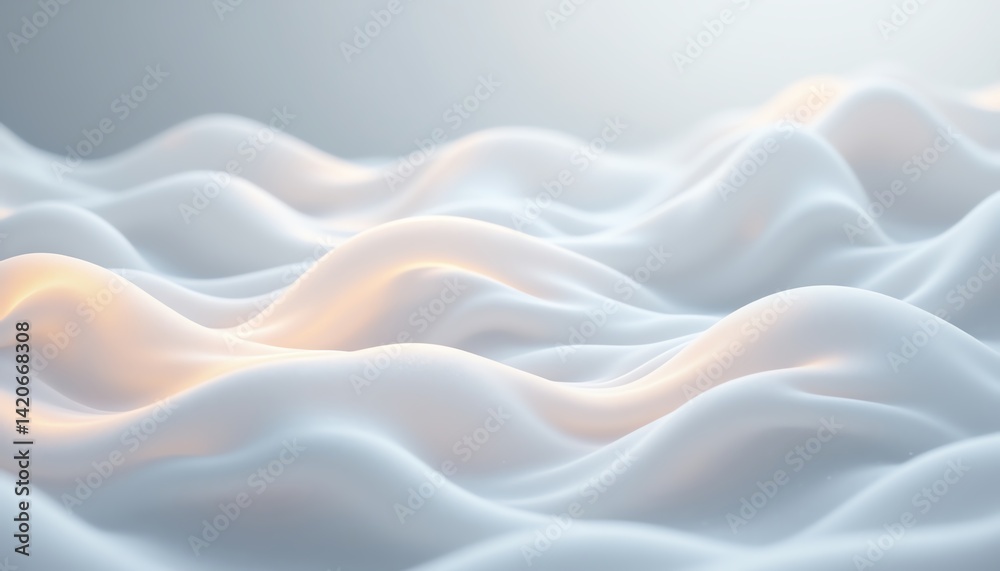 Obraz premium Soft, undulating waves of white texture.