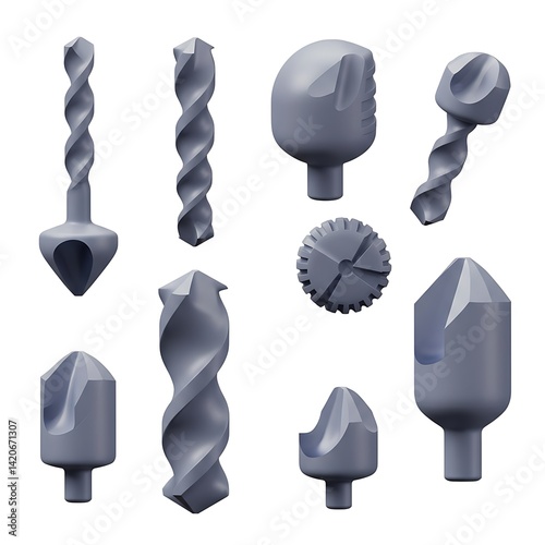 3D Cartoon Mixed Drill Bit Heads