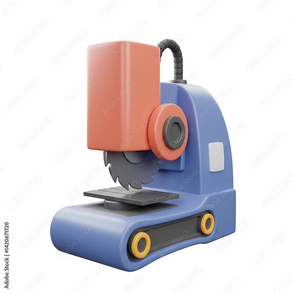 Fototapeta premium 3D Cartoon Electric Saw Machine