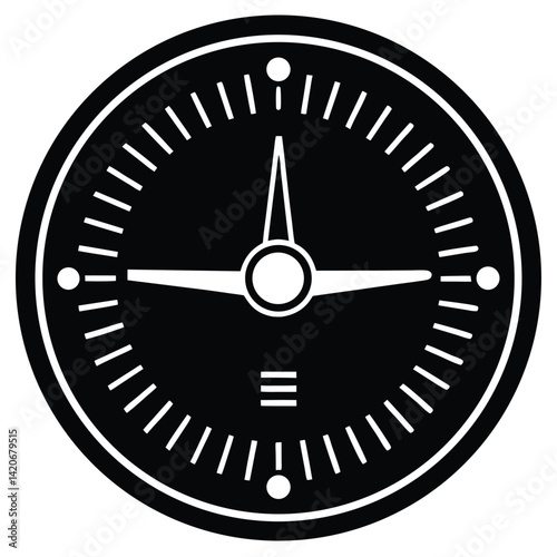 Photos isolated aviation altimeter gauge on white backgro