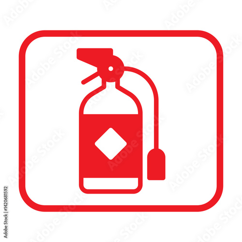 fire extinguisher sign icon vector