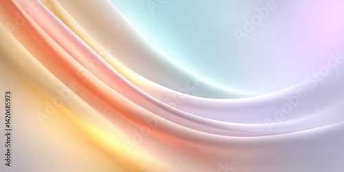 Abstract smooth lines with soft pastel colors creating a modern, minimal background for design use.