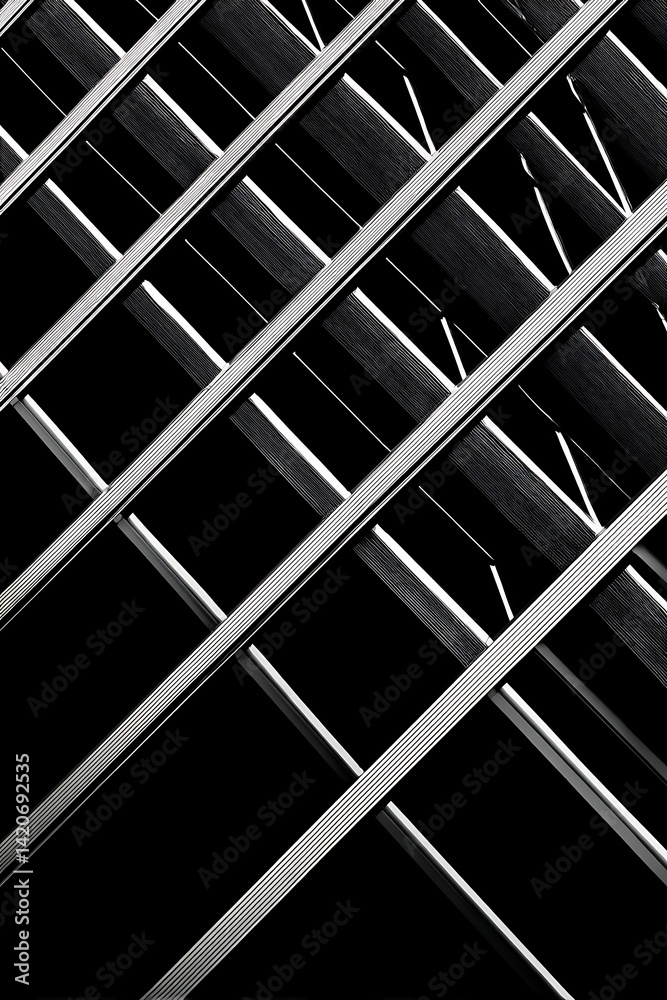 Abstract Architecture: Intersecting Lines in Black and White Abstract Architecture: Intersecting Lines in Black and White