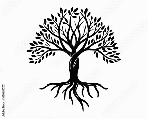 Tree of life vector, geometric 
