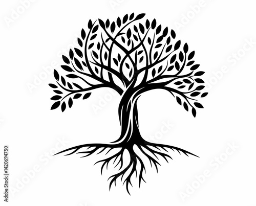 Tree of life vector, geometric 