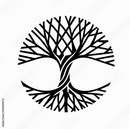 Tree of life vector, geometric 
