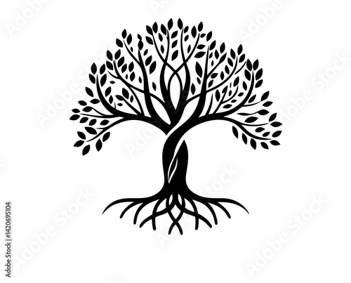 Tree of life vector, geometric 