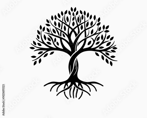Tree of life vector, geometric 