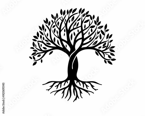 Tree of life vector, geometric 