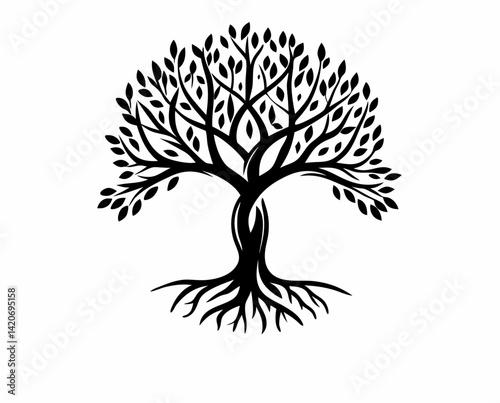 Tree of life vector, geometric 