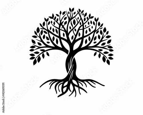 Tree of life vector, geometric 