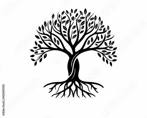 Tree of life vector, geometric 