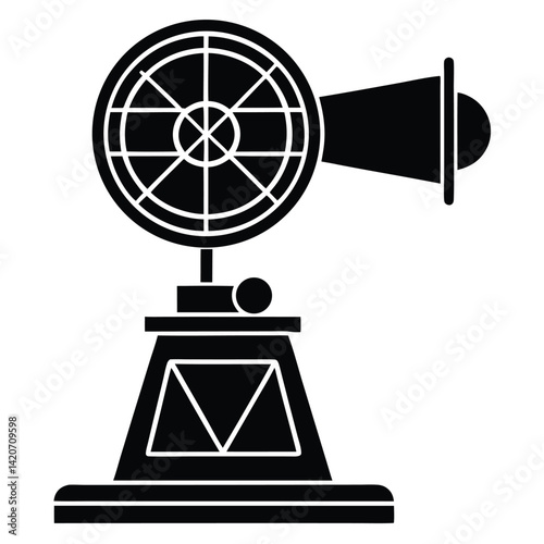 Isolated Vor Navigation Equipment On White Background