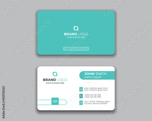 Creative modern name card and office card template, Modern and simple business card design.