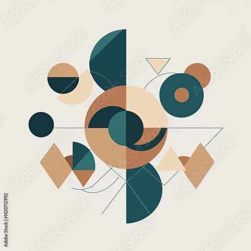 Wallpaper Mural abstract artwork featuring a variety of shapes and colors Torontodigital.ca