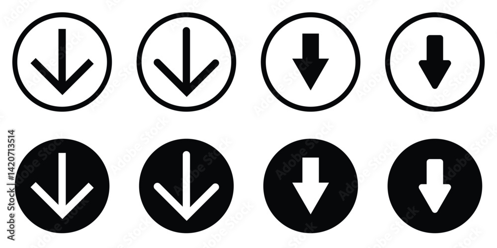 Set of Download icon set. Download button Collection. Download files icons of vector illustration Set of Download icon set. Download button Collection. Download files icons of vector illustration