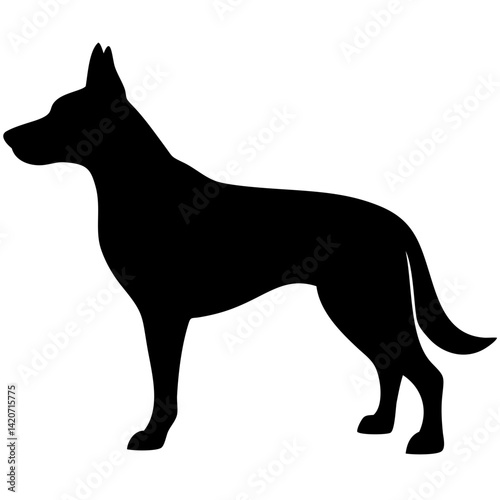 black silhouette of a dog