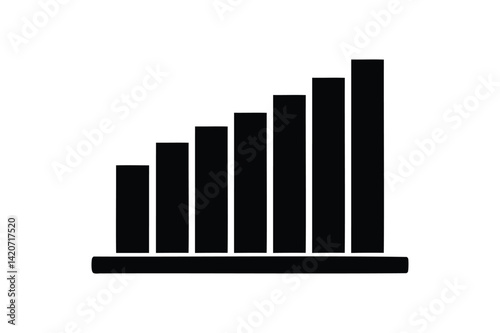 Free Download Chart icon silhouette on white background - GFXLoad
