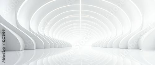 Envision minimal techno stripes aligned in rhythmic zones offset by generous white spacing enabling futuristic brand detail concept as Feature refined linear illusions combining layered arcs with nega