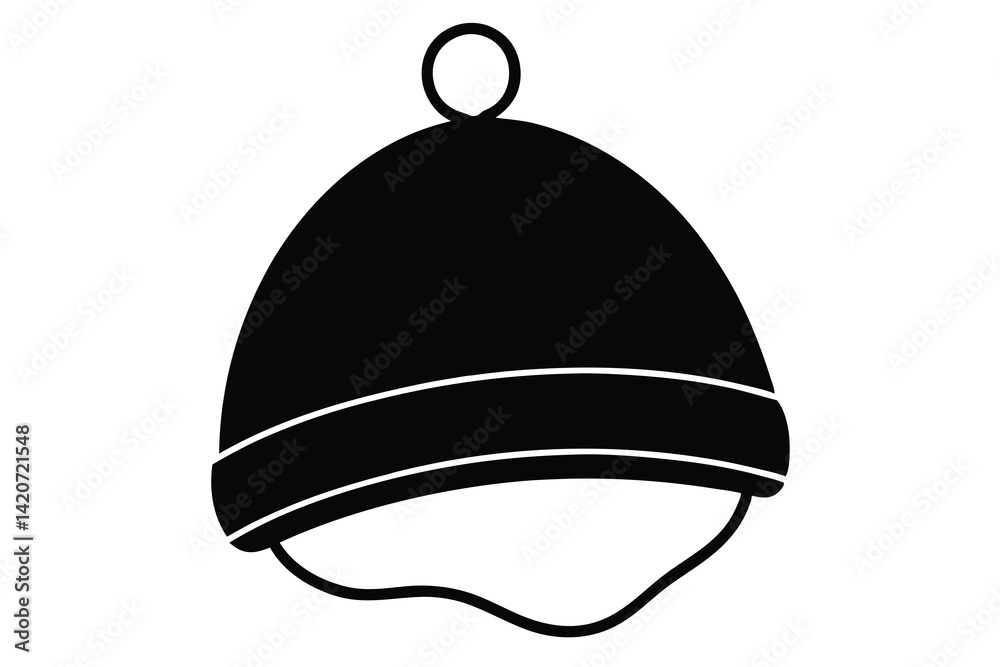 Fototapeta premium baby hat silhouette vector illustration