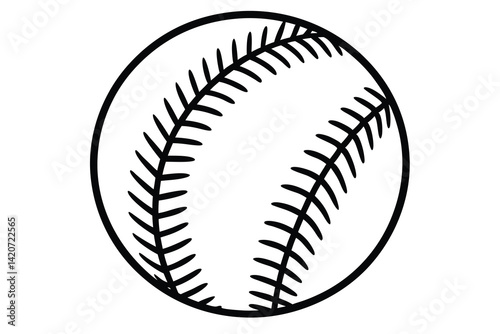 baseball outline vector illustration