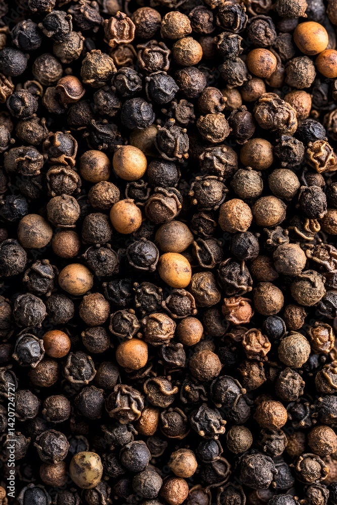 Black Peppercorns Spice Background Texture Close Up Black Peppercorns Spice Background Texture Close Up